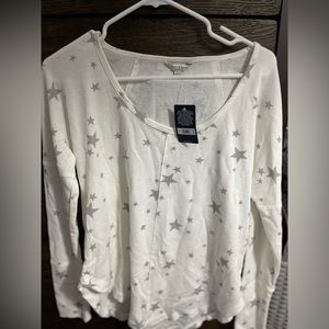 Lucky Brand waffle knit long sleeve t shirt